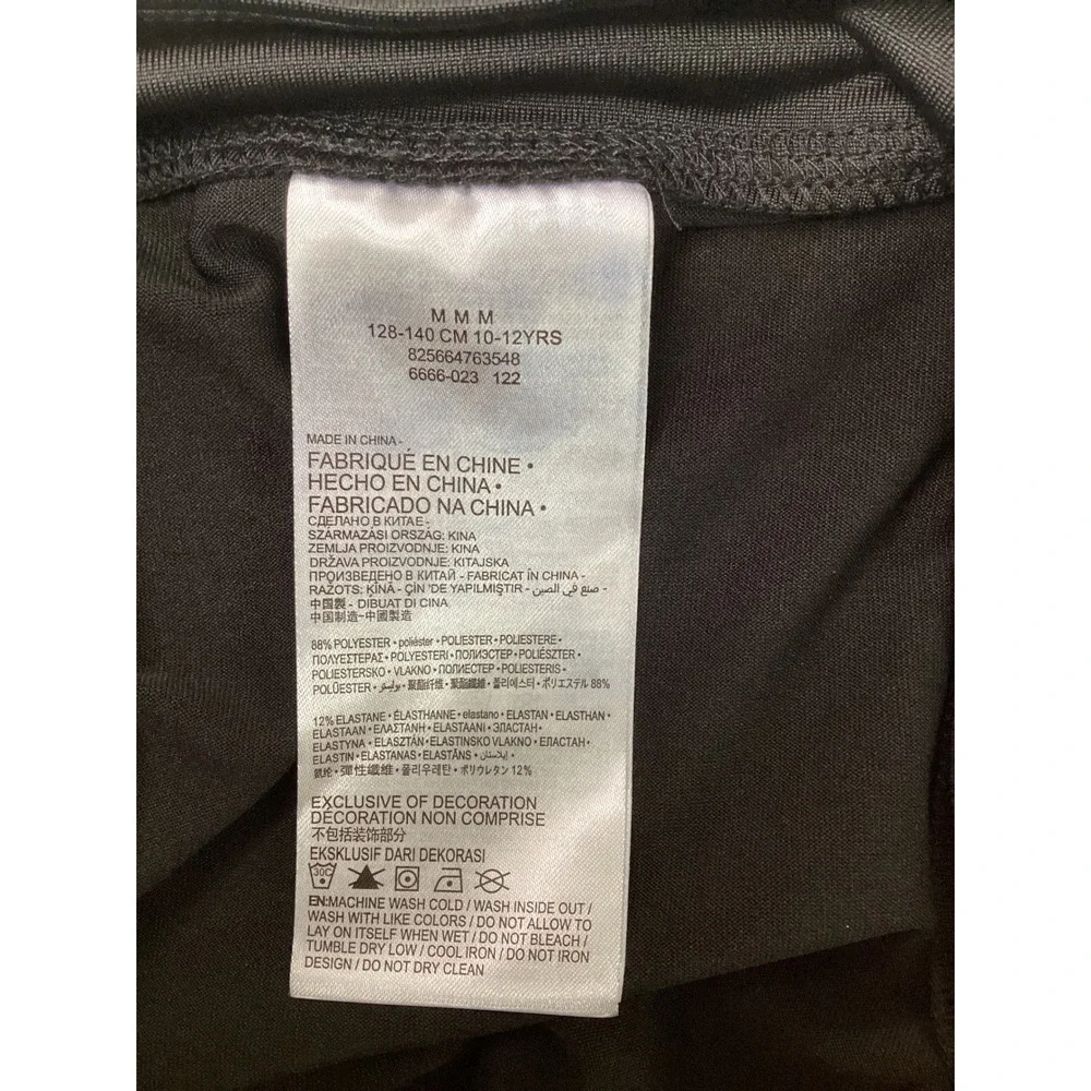Hurley Girls Black‎ H2O-Dri High Rise Bike Shorts Size M 10-12 486666-023
